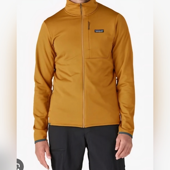 Patagonia R1 Raptor Polyester Men's Mustard Sweater Size Large